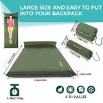 Clostnature Self Inflating Sleeping Pad for Camping – 1.5/2/3 inch Camping Pad, Lightweight Inflatable Camping Mattress Pad, Insulated Foam Sleeping Mat for Backpacking, Tent, Hammock