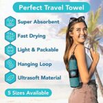 Youphoria Microfiber Travel Towel Fast Drying Lightweight – Quick Dry Towel for Camping, Beach, Backpacking, Hiking, & Sport