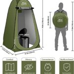 FUN ESSENTIALS Portable Toilet Kit For Adults, Pop Up Privacy Tent, X Large Camping Folding Toilet, 12 Toilet bags, 12 pack Liquid Waste Gel, Washable Foldable For Travel,RV,Outdoor