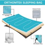 ORTHOMTEX Sleeping Bags for Adults,Kids & Girls-Warm & Cold Weather Lightweight Waterproof Sleeping Bag Backpack,Great for 3-4 Seasons Hiking,Camping and Outdoor Mountaineering(Sky Blue/Left Zip)