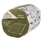 Kelty Biggie 2-Person Indoor/Outdoor Insulated Camping Blanket – Travel Throw Two Person Large Size, Ground Covering, Concert Blanket, Stuff Sack Included, Winter Moss