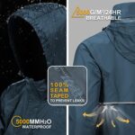 Outdoor Ventures Men’s Rain Jacket Waterproof Lightweight Packable Rain Pullover for Hiking Golf Running