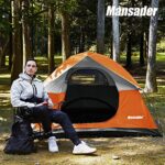 Mansader 2 Person Camping Tent Backpacking Tent for Outdoor Camping Family Beach Hiking Backpack Tent Travel (Orange)